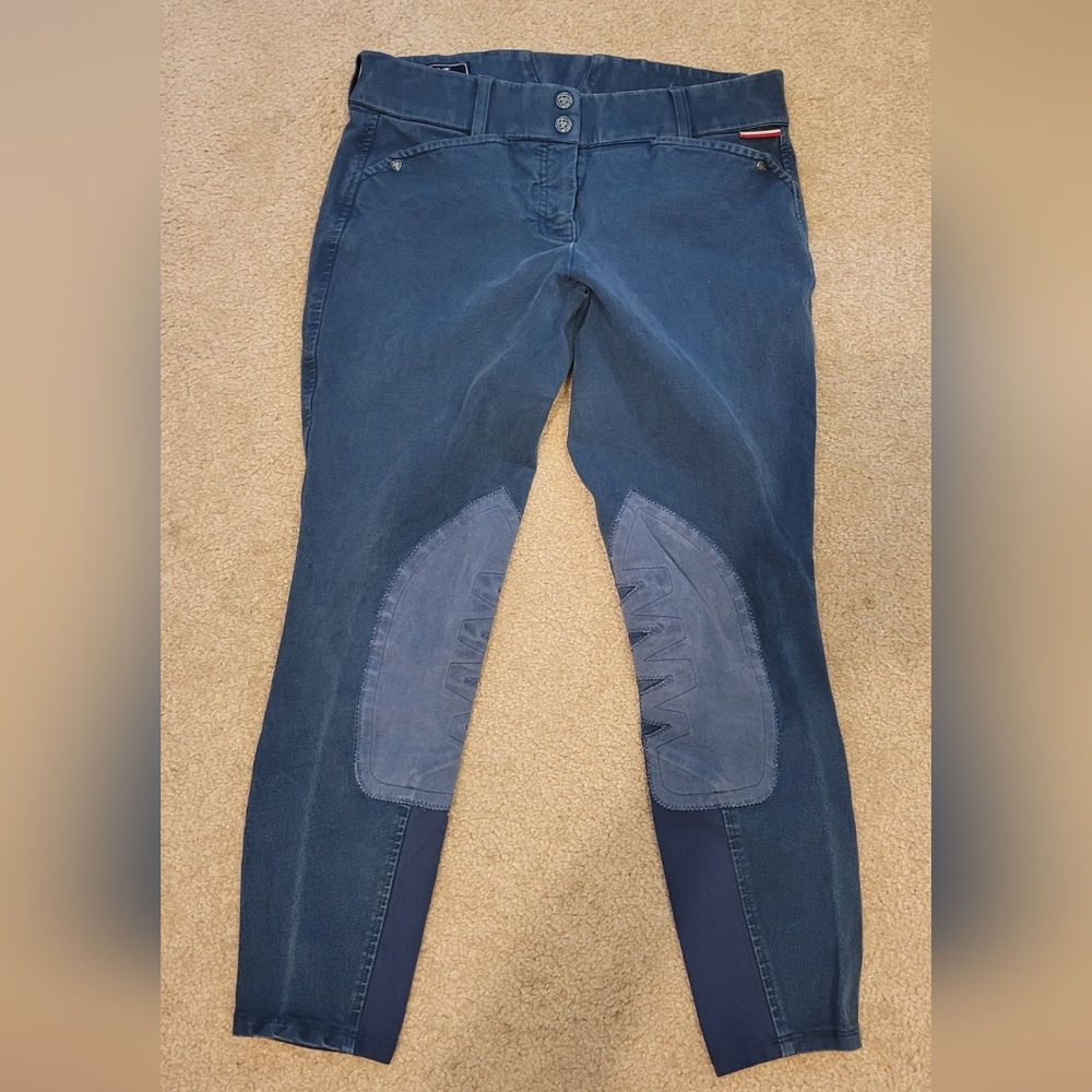 Ariat Navy Blue Riding Breeches with Knee Patches